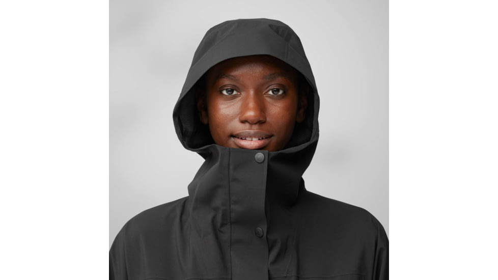 Fjallraven Vardag Rain Parka - Womens, Black, Extra Small, F14500131-550-XS
