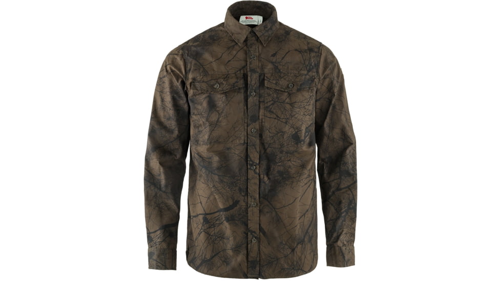 Fjallraven Varmland G-1000 Shirt - Mens, Dark Olive/Camo, Medium, F87326-636-M