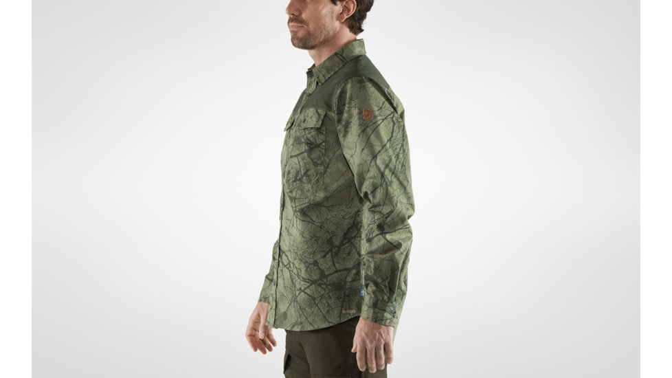 Fjallraven Varmland G-1000 Shirt - Mens, Green Camo/Deep Forest, Extra Large, F87326-626-662-XL