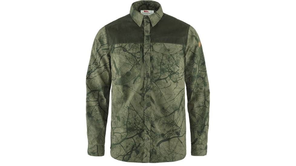 Fjallraven Varmland G-1000 Shirt - Mens, Green Camo/Deep Forest, Extra Large, F87326-626-662-XL
