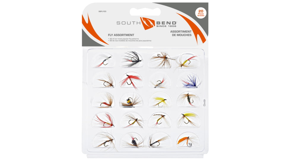 Fly Assortment South Bend 20pk Assorted Flies , SBFLY20