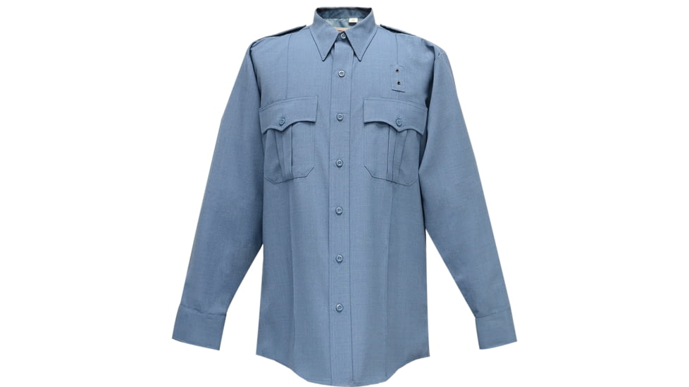 Flying Cross Justice Long Sleeve Shirt w/ Pleated Pockets - Men's, French Blue, 14/14.5in Neck, 32/33in Sleeve, 05W84261401453233
