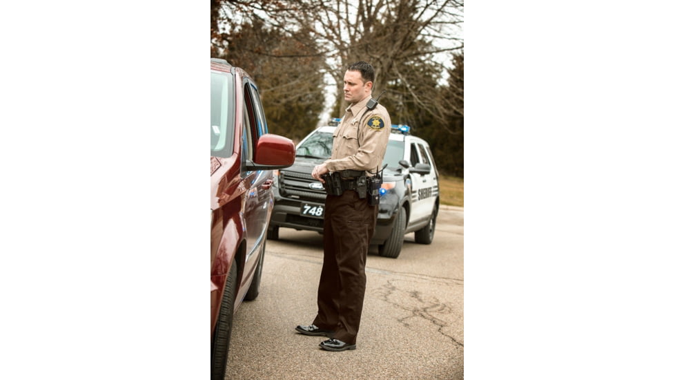 Flying Cross Justice Long Sleeve Shirt W/ Pleated Pockets, Silver Tan - 05W84041401453233