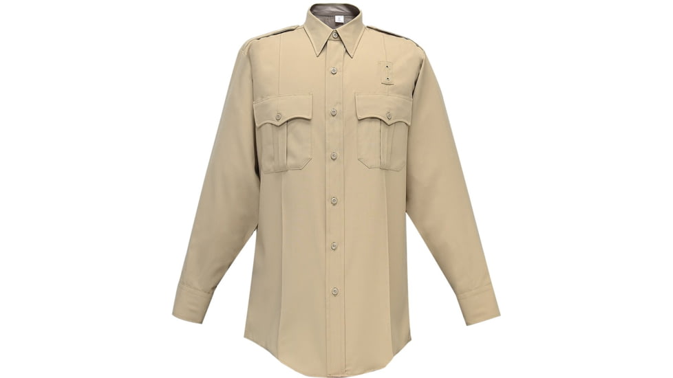 Flying Cross Justice Long Sleeve Shirt w/ Pleated Pockets - Men's, Silver Tan, 14/14.5in Neck, 32/33in Sleeve, 05W84041401453233