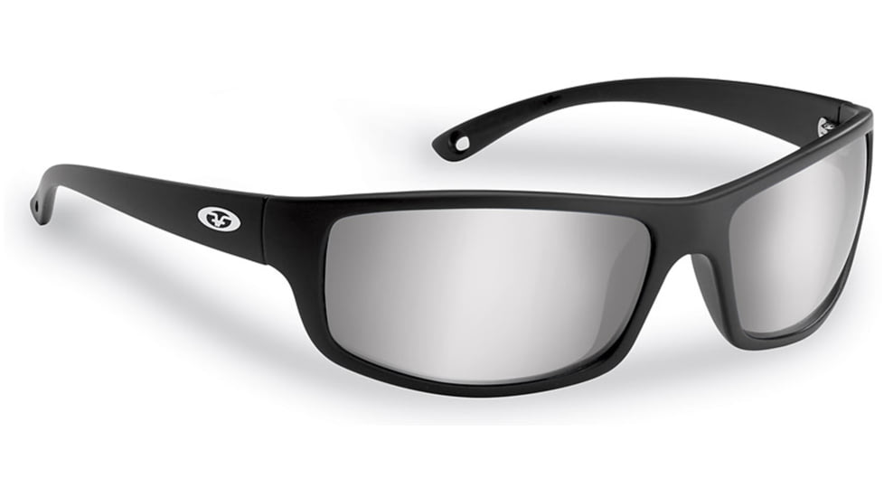 Flying Fisherman 7756BSS Slack Tide Sunglasses Black Smoke-Silver Mirror, 7756BSS