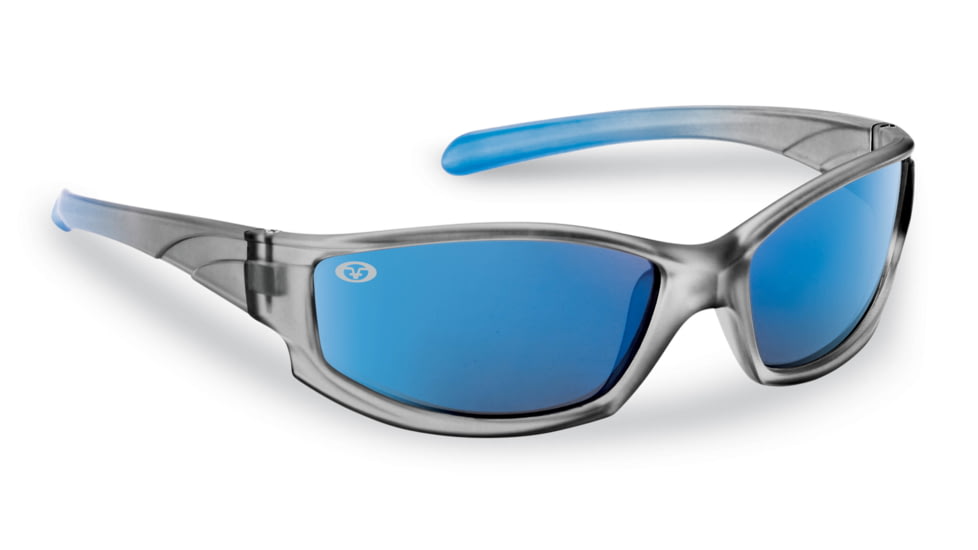 Flying Fisherman 7895GSB Buoy Jr Angler Polarized Sunglasses Gray-Blue Frame, Blue Mirror Lens, 7895GSB