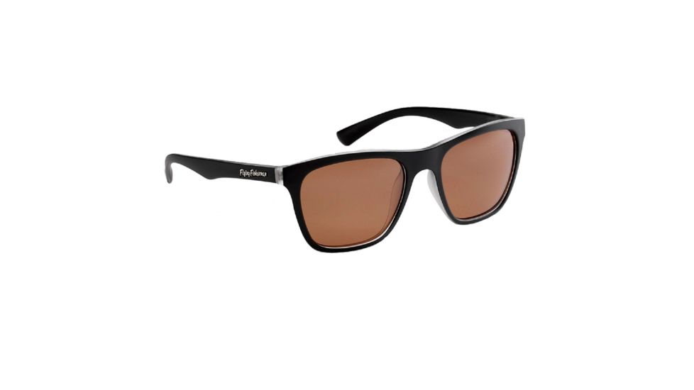 Flying Fisherman Fowey Sunglasses, Matte Black Frame/Copper Lens 4010194