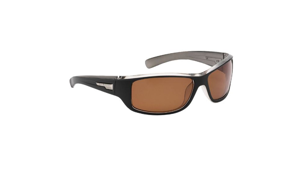 Flying Fisherman Helm Sunglasses, Black Crystal Gunmetal Frame /Amber Lens 4010191