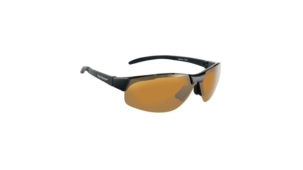Flying Fisherman Maverick Sunglasses, Matte Black/Amber 101574