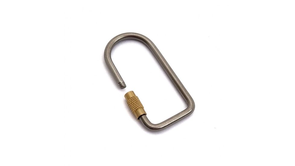 Flytanium Titanium Flat Oval Keyring w/ Screw Closure, FLY-380