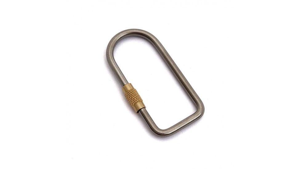 Flytanium Titanium Flat Oval Keyring w/ Screw Closure, FLY-380