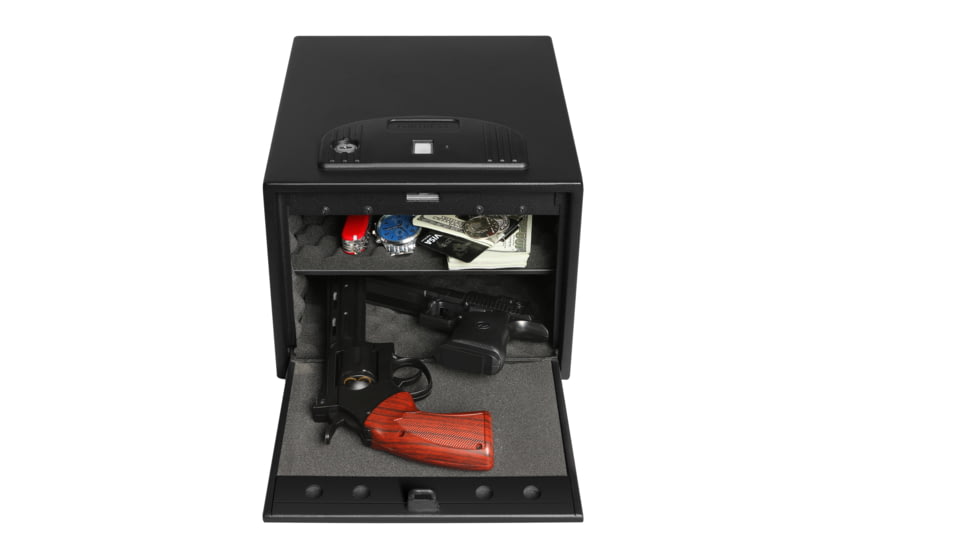 Fortress Large Quick Access Safe with Biometric Lock, Black Santex, Large, 55B30