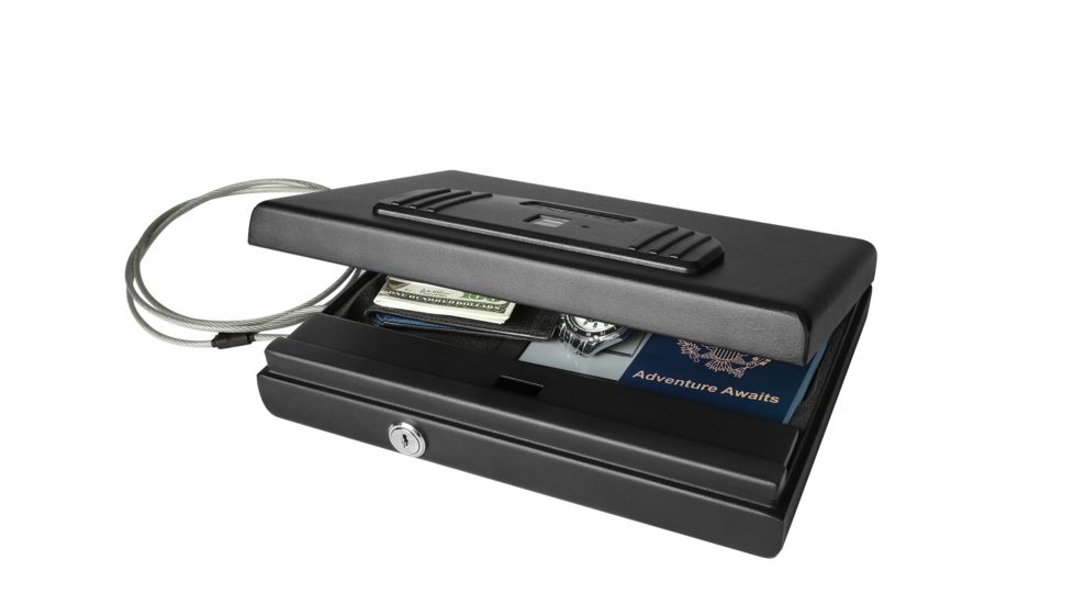 Fortress Medium Portable Safe with Biometric Lock, Black, Medium, 11B20