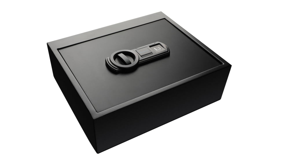 Fortress Personal Drawer Safe with Biomertric Lock, Black Santex, Small, 44B10