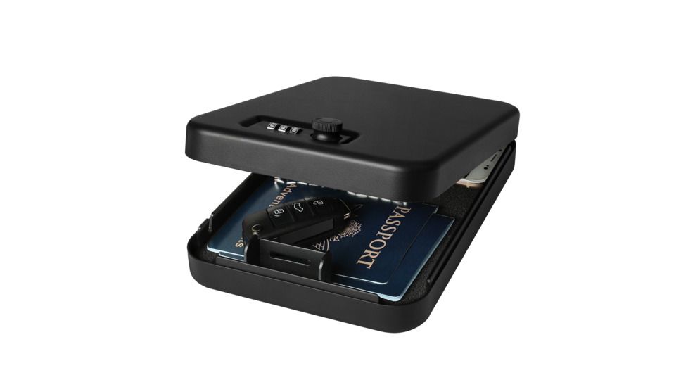 Fortress Portable Safe with Combination Lock, Black, Small, 11C10