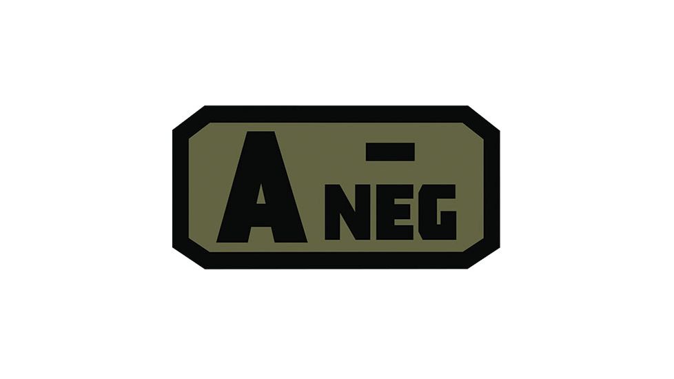 Fox Outdoor Medical and Morale Patches, A Neg - Black/Olive Drab, 84P-041