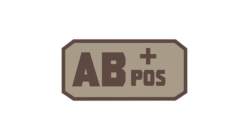 Fox Outdoor Medical and Morale Patches, AB Pos - Khaki/Brown, 84P-064