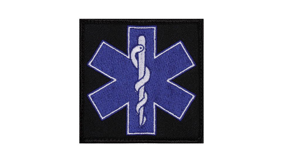 Fox Outdoor Medical and Morale Patches, EMT Black/Blue, 84P-034