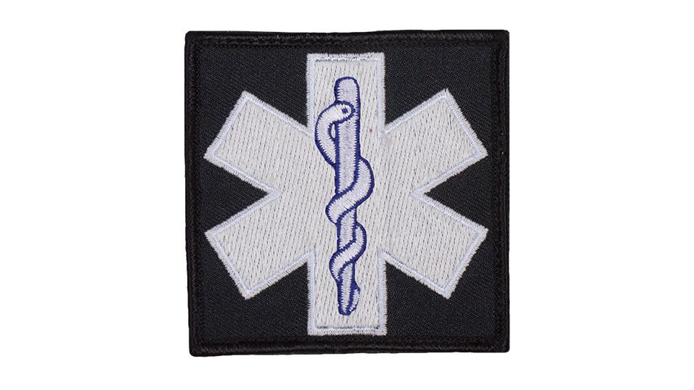 Fox Outdoor Medical and Morale Patches, EMT Glow/White &amp; Blue, 84P-036