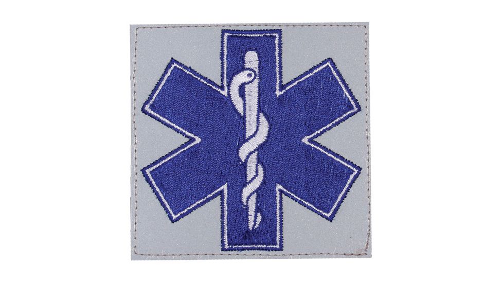 Fox Outdoor Medical and Morale Patches, EMT Reflective/Blue, 84P-035