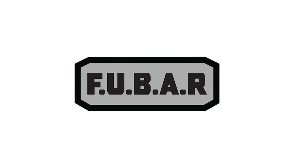 Fox Outdoor Medical and Morale Patches, F.U.B.A.R. - Black/Grey, 84P-461