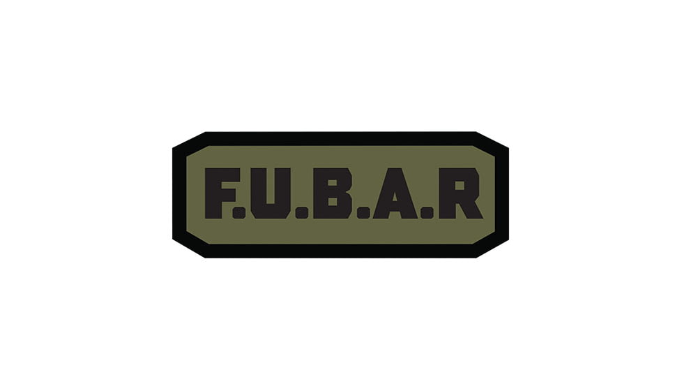 Fox Outdoor Medical and Morale Patches, F.U.B.A.R. - Black/Olive Drab, 84P-460