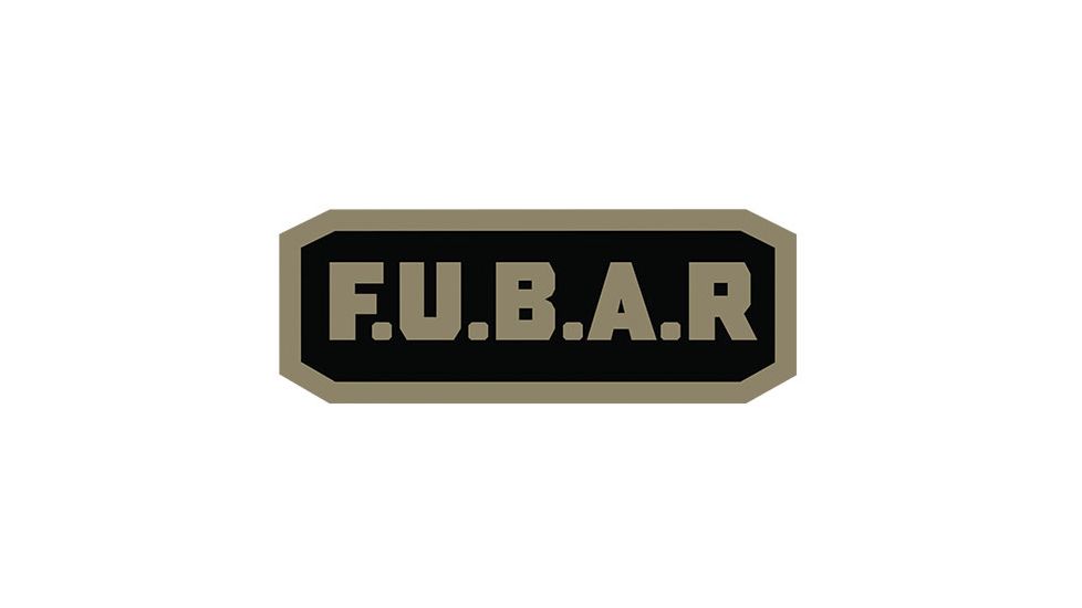 Fox Outdoor Medical and Morale Patches, F.U.B.A.R. - Foliage/Black, 84P-463