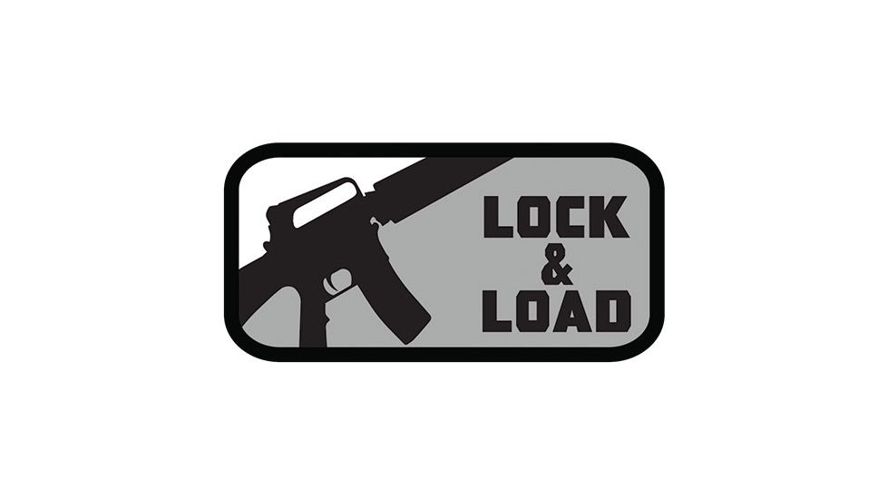 Fox Outdoor Medical and Morale Patches, Lock &amp; Load - Grey, 84P-131