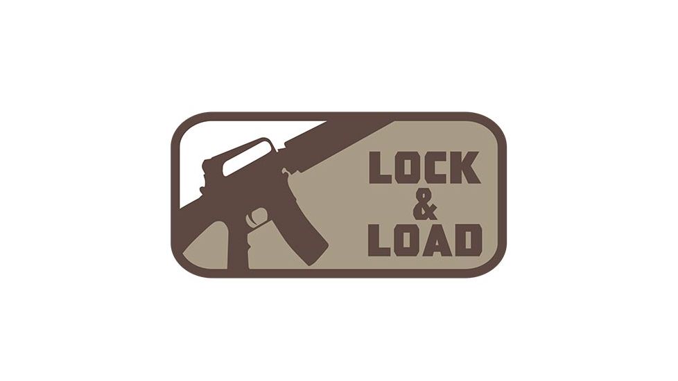 Fox Outdoor Medical and Morale Patches, Lock &amp; Load - Khaki, 84P-132