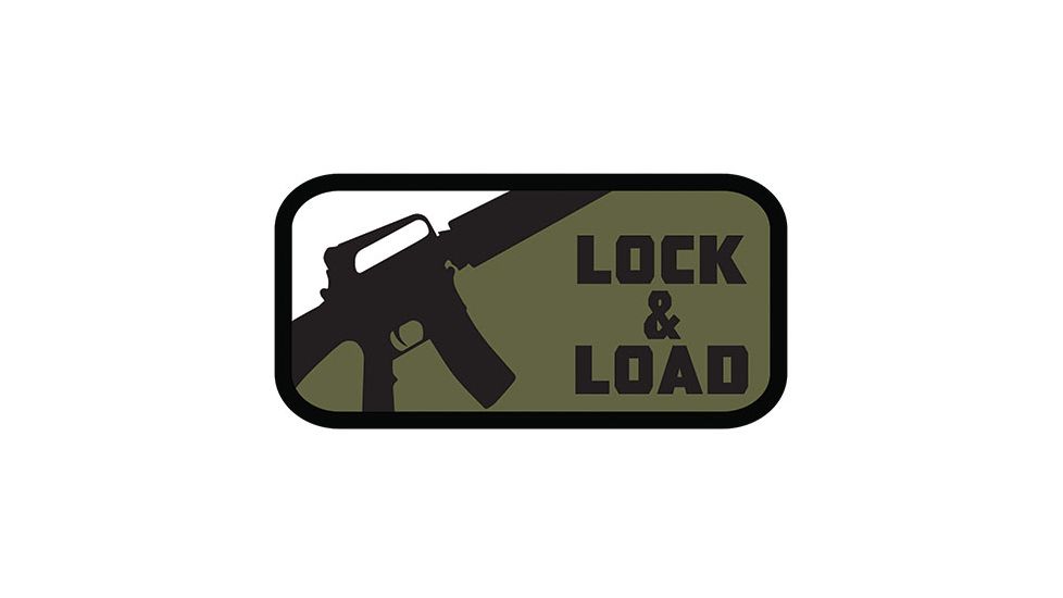 Fox Outdoor Medical and Morale Patches, Lock &amp; Load - Olive Drab, 84P-130