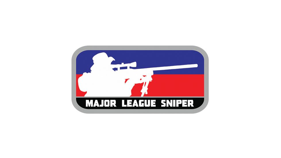 Fox Outdoor Medical and Morale Patches, Major League Sniper - Blue/Red, 84P-362