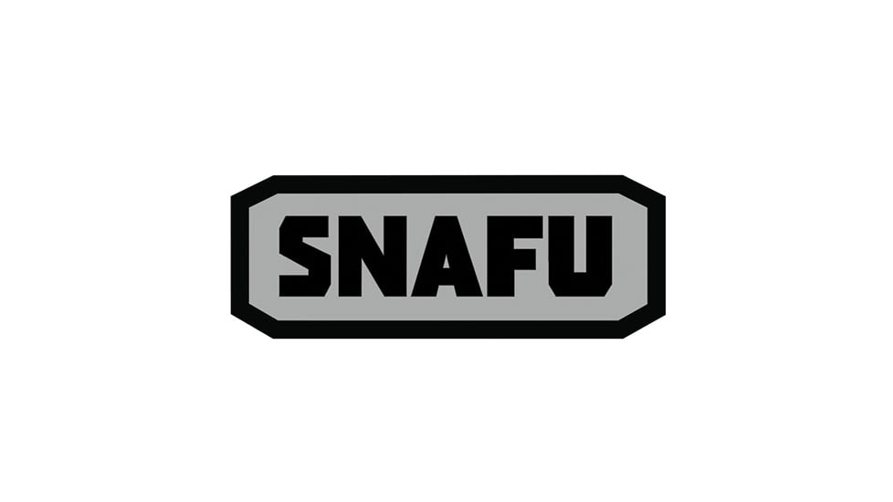 Fox Outdoor Medical and Morale Patches, SNAFU - Black/Grey, 84P-451