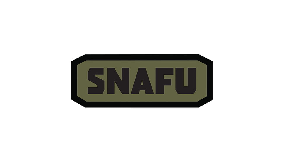 Fox Outdoor Medical and Morale Patches, SNAFU - Black/Olive Drab, 84P-450