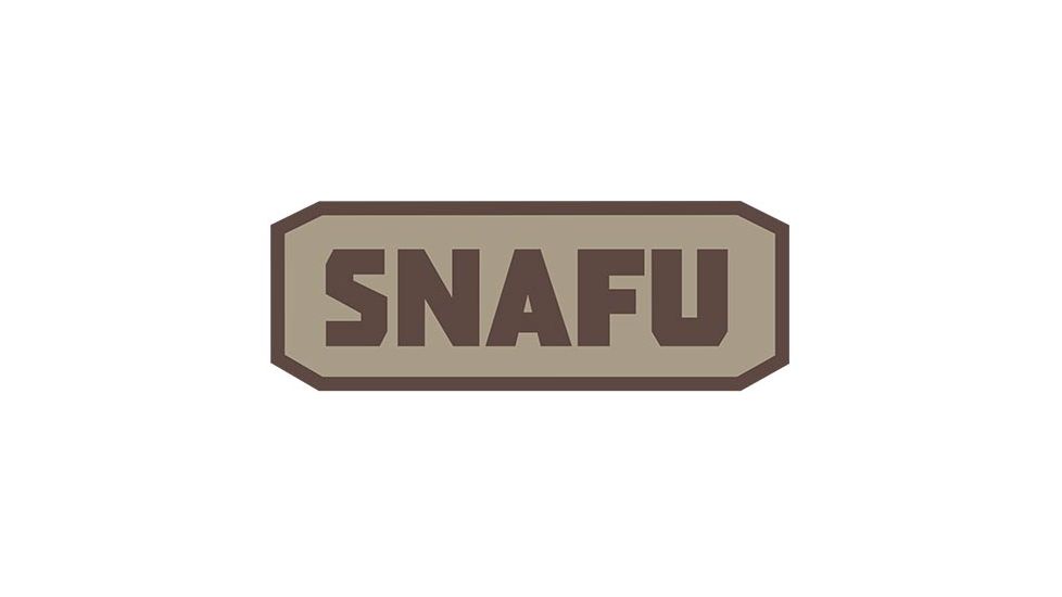 Fox Outdoor Medical and Morale Patches, SNAFU - Brown/Khaki, 84P-452