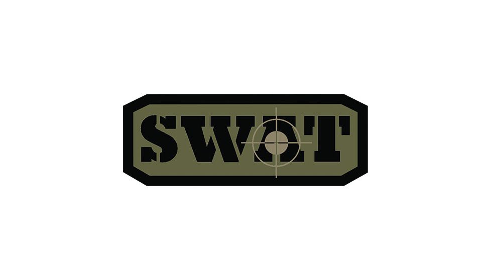 Fox Outdoor Medical and Morale Patches, Swat - Black/Olive Drab, 84P-480