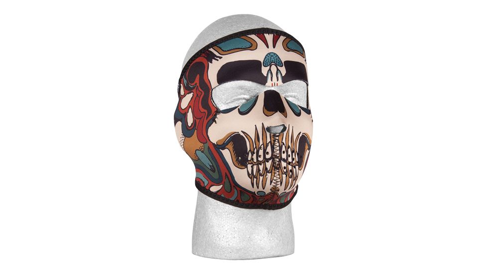 Fox Outdoor Neoprene Thermal Face Mask, Psychedelic Skull 72-656