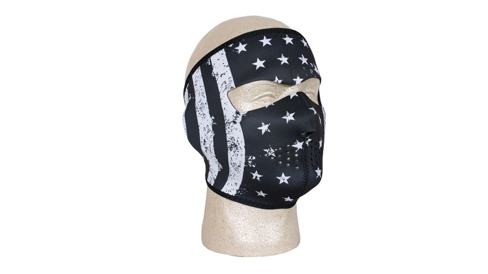 Fox Outdoor Neoprene Thermal Face Mask, B and W Vintage Flag, 72-621