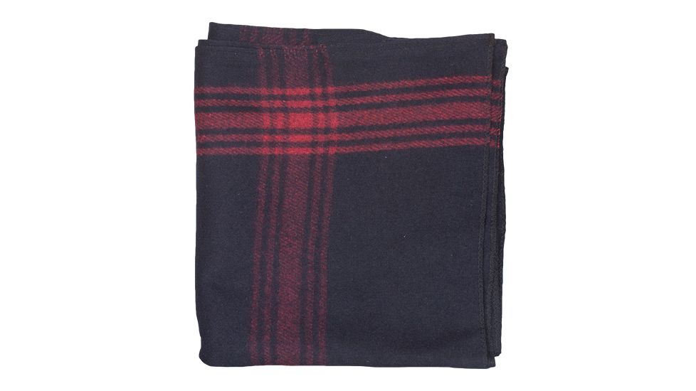 Fox Outdoor Red-Striped Navy Wool Blanket, ., 818-13