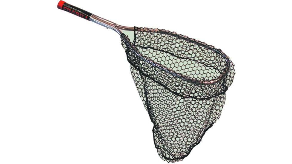 Frabill Livewell Net 8x12in D-Hoop 8in Handle Black Nylon, 3621