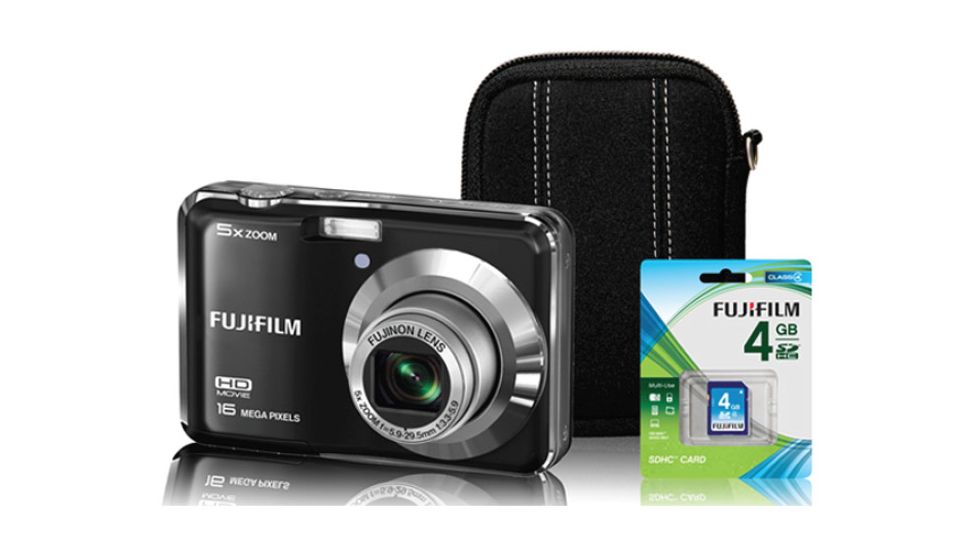 Fuji FinePix AX550 5x Digital Camera - Bundle w/ Case, Batteries, 4GB Card