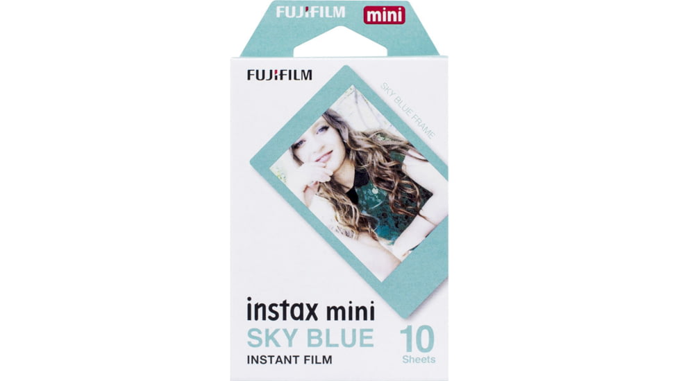 Fujifilm Mini Sky Blue Border Film 10 Pack, Small, 16537055