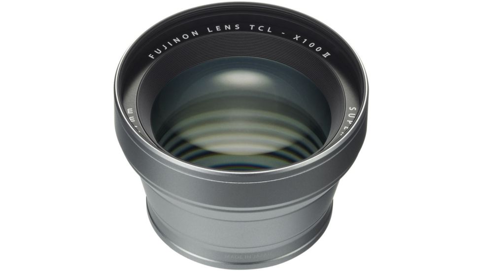 Fujifilm TCL-X100 II Tele Conversion Lens for X100F/X100T/X100S/X100, Silver, Small, 16534730