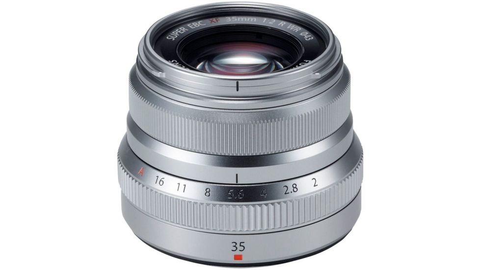 Fujifilm XF35mm F2 R WR Camera Lenses, Silver, Small, 16481880