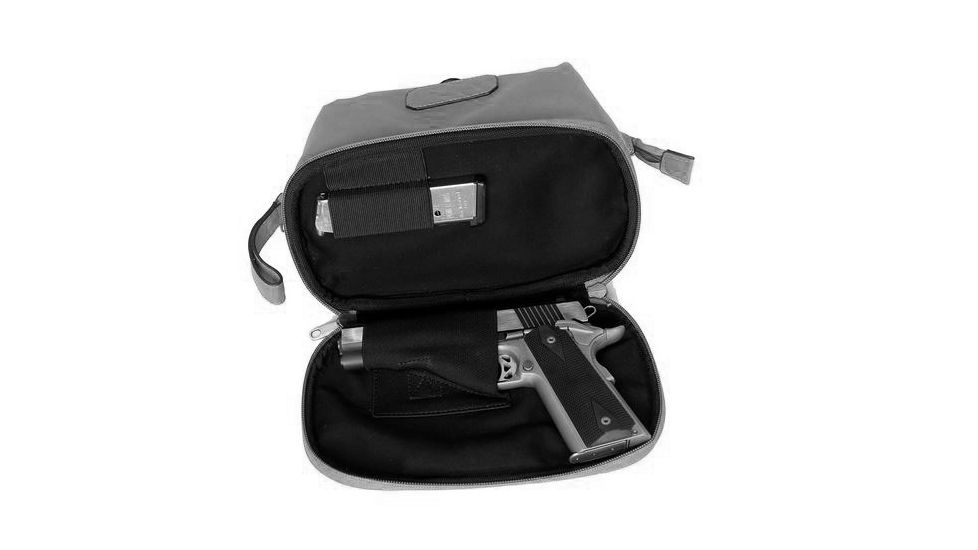 GPS Deceit &amp; Discreet Shave Kit Handgun Case, 600D, Black, GPS-D1055PCB