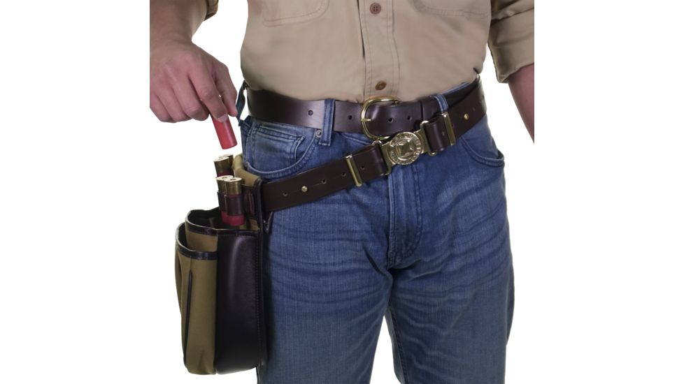 Galco Adjustable Shell Pouch Belt,Ambidextrous, Dark Havana, Medium 32-38 - LT1001DH