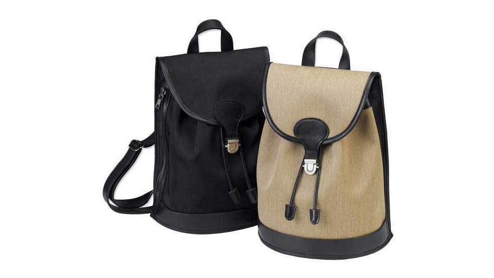 Galco Backpack Holster Handbag Camel / Black Trim - Nylon Micro Fiber BPPCM