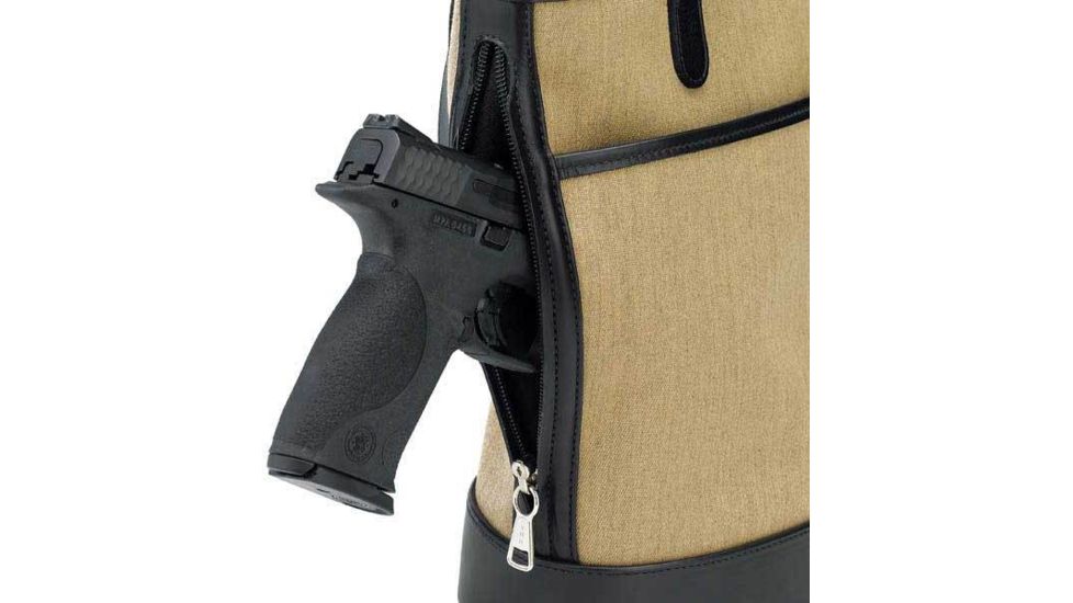 Galco Eclipse Holster Handbag Ambidextrous - Camel / Black Trim ECPCM