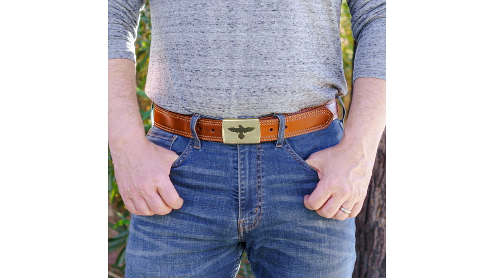 Galco SB32 1 1/2in Gunsite Raven Flat Back Buckle Holster Belt
