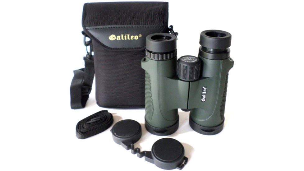Galileo 10 x 42mm Roof Prism Water Proof Binocular, Black, G-1042WP