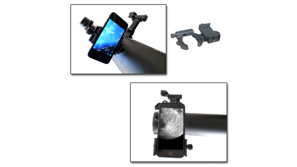 Galileo 800mm x 80mm Astronomical Reflector Telescope w/ Smartphone Adapter, Black, SS-80080TRLED